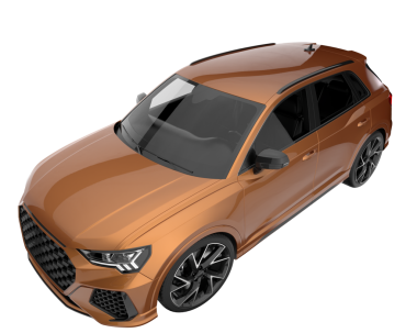 modern araba siyah zemin üzerinde 3 d illüstrasyon