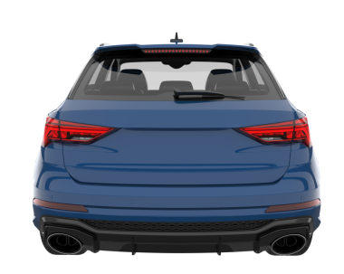 Mavi modern araba manzaralı. vektör illüstrasyonu