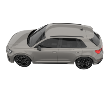 Modern araba arka planda izole edilmiş. 3D görüntüleme - illüstrasyon