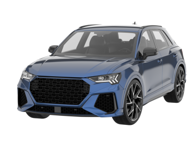 Modern araba. Beyaz arkaplanda ön görünüm