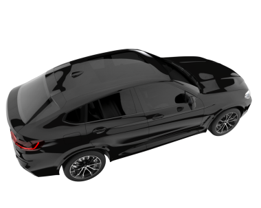 Stüdyo ortamında markasız bir SUV 'un 3 boyutlu çizimi