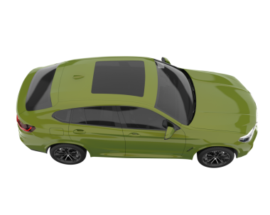 Beyaz arka planda modern bir araba. 3d illüstrasyon