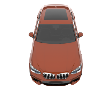 Modern araba beyaz arka planda izole edilmiş. 3d oluşturma