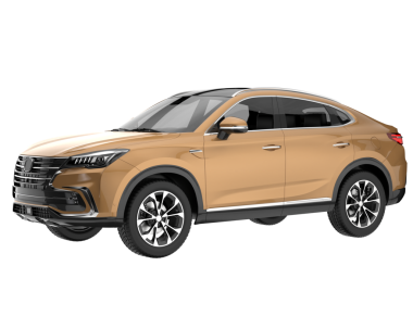 Modern SUV arabası beyaz arka planda izole edilmiş. 3d oluşturma