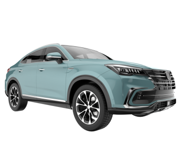 Modern lüks arabası olan bir SUV. 3d oluşturma