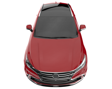 modern kırmızı araba kırpma yolu ile beyaz arkaplanda izole edildi - 3 boyutlu oluşturma