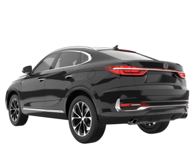 araba beyaz arkaplanda izole edildi