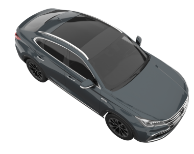 Modern araba beyaz arka planda izole edilmiş. 3d oluşturma