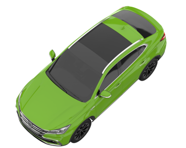 beyaz arka planda modern araba 3 boyutlu