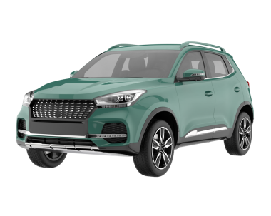 beyaz arka planda modern araba