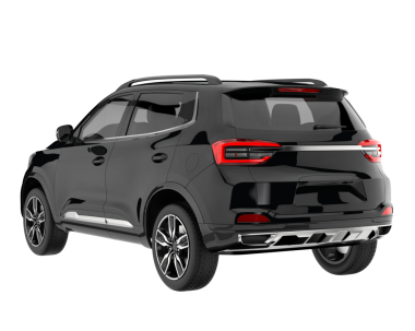 Gıcır gıcır bir SUV 'un 3 boyutlu görüntülemesi beyaz arkaplanda izole edildi