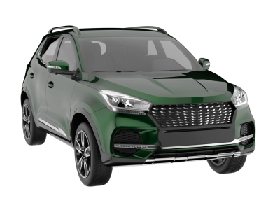 Beyaz arka planda modern SUV. 3d oluşturma