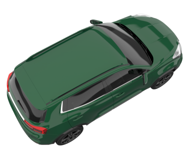 Modern SUV arabası beyaz arka planda izole edildi. 3 boyutlu görüntüleme - 3 boyutlu.