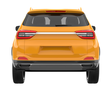 Gerçekçi bir SUV arabası. Ön manzara. vektör illüstrasyonu