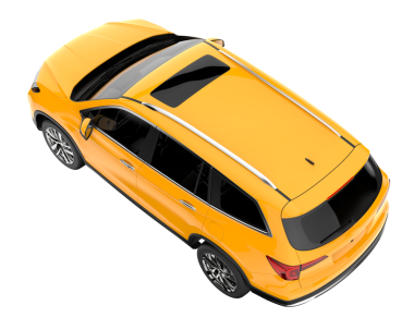 Beyaz arka planda modern şehir arabası