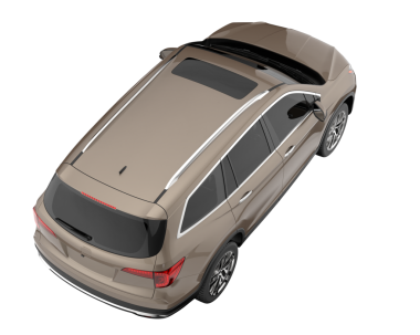 Stüdyo ortamında markasız bir arabanın 3 boyutlu çizimi