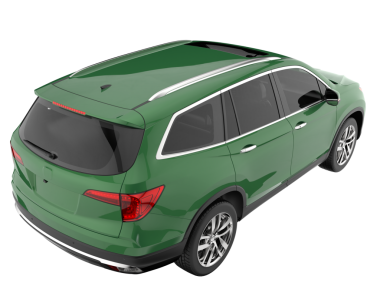 beyaz arka planda modern SUV arabası