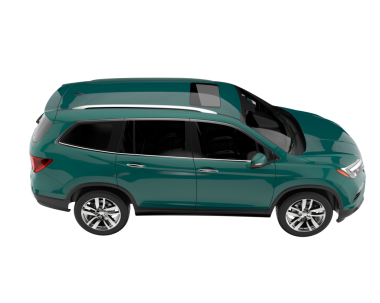 Modern SUV beyaz arka planda izole edildi. 3d illüstrasyon