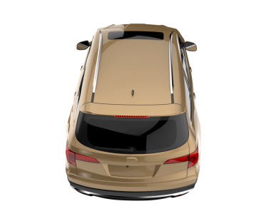 Modern araba beyazda izole edilmiş. 3d illüstrasyon