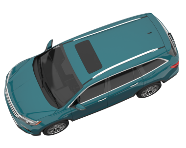 Beyaz arkaplanda izole edilmiş bir SUV 'un 3 boyutlu görüntüsü