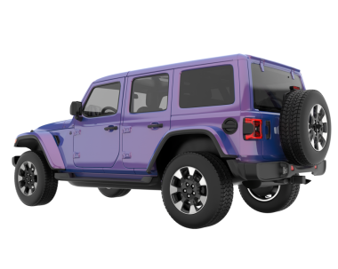 Arka planda izole edilmiş gerçekçi bir SUV aracı. 3D görüntüleme - d