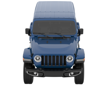 mavi modern SUV arabası - üst görünüm