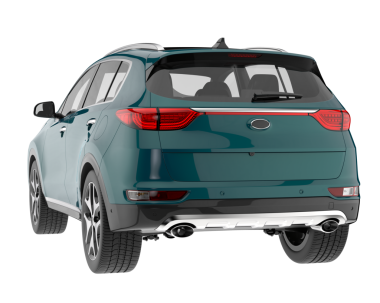 modern araba kırpma yolu olan beyaz arkaplanda izole edilmiş ve 3 boyutlu resimleme