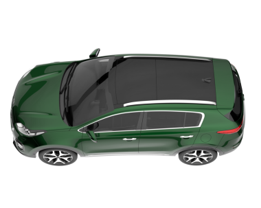 Araç yeşili 3 boyutlu görüntüleme