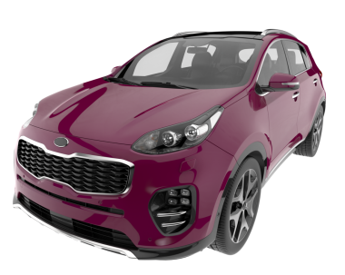 Beyaz arka planda modern bir araba. 3 Boyutlu Hazırlama