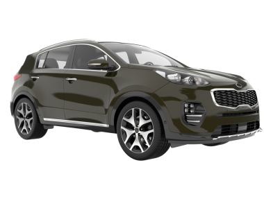 modern araba beyaz arkaplanda izole edildi