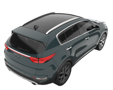 Beyaz arka planda modern araba. 3d oluşturma