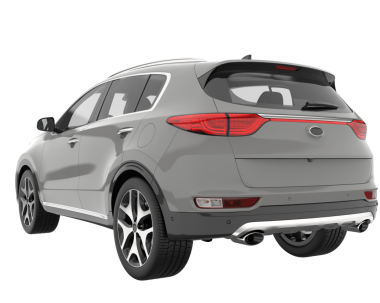 araba beyaz arkaplanda izole edildi