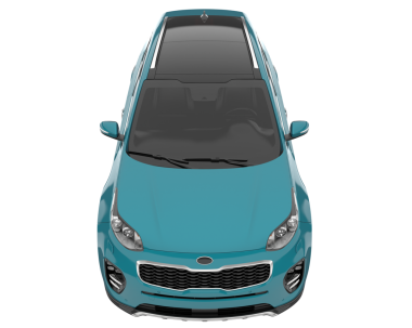 Beyaz arka planda bir araba, gerçekçi