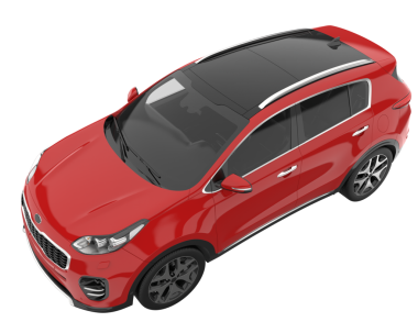 araba kırmızı rengi beyaz arkaplanda izole edildi.