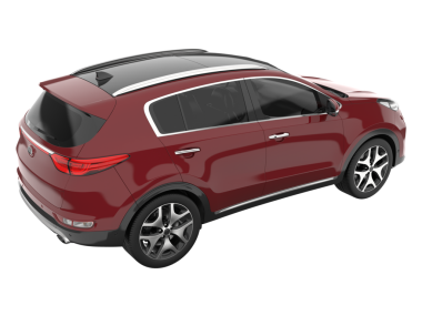 araba beyaz arkaplanda izole edildi.