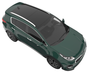 beyaz arkaplanda izole edilmiş bir araba