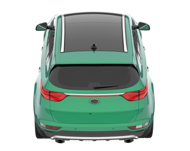 beyaz arkaplanda gerçekçi bir araba.