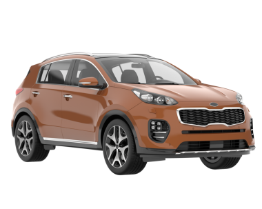 turuncu renkli gerçekçi bir araba