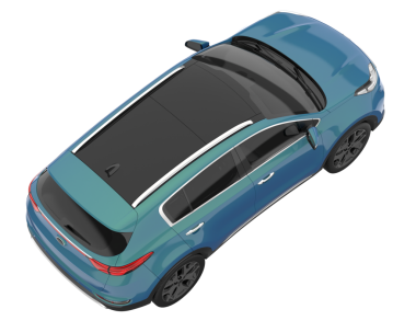 Beyaz izole edilmiş modern lüks araba. yan görünüm