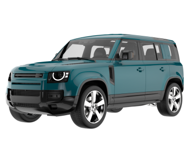 Modern SUV beyaz arka planda izole edildi. 3d illüstrasyon.