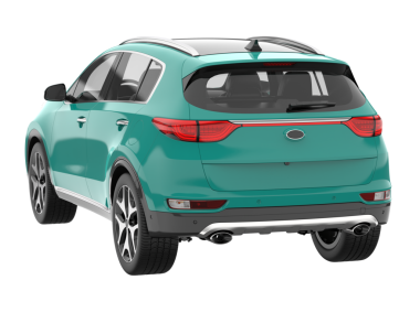 modern araba beyaz arkaplanda izole edildi.