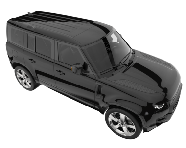 Beyaz arka planda SUV vagonu, 3 boyutlu görüntüleme