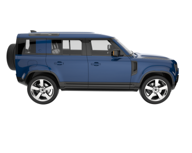 Mavi arka planda gerçekçi bir arazi aracı. 3D görüntüleme - illüstrasyon