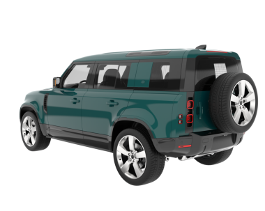 modern araba ön görünümü beyaz arkaplanda izole edildi - 3 boyutlu görüntüleme