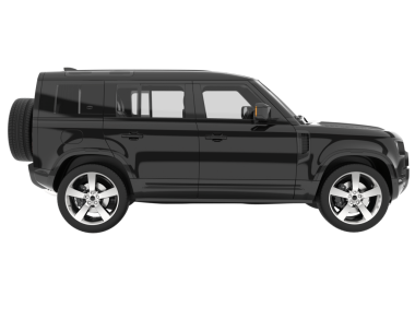 SUV beyaz arka planda izole edildi. yan görünüm