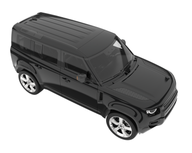 araba beyaz arkaplanda izole edildi