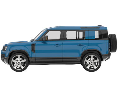 mavi araba beyaz arkaplanda izole edildi