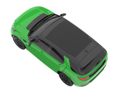 Araç yeşil renk 3D görüntüleme izole edildi