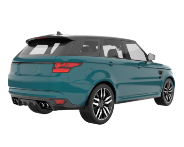 Beyaz arka planda modern cip arabası. Vektör çizimi. 3d oluşturma.