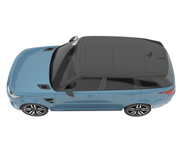 şeffaf arkaplan üzerinde modern SUV araba   